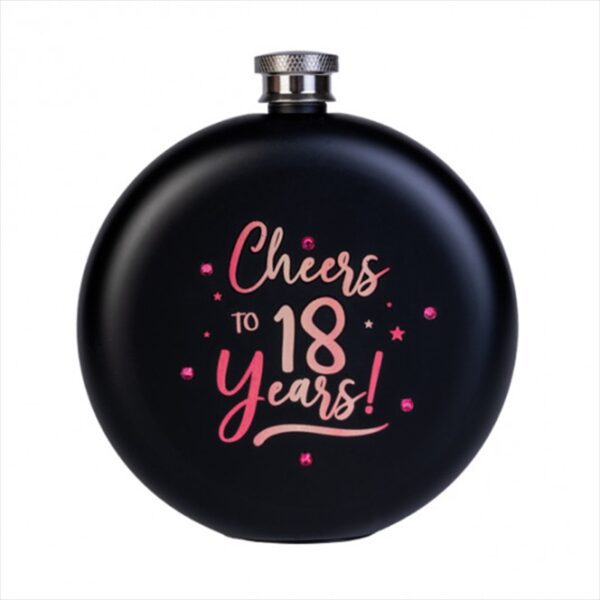 Round Flask Rose Gold 18