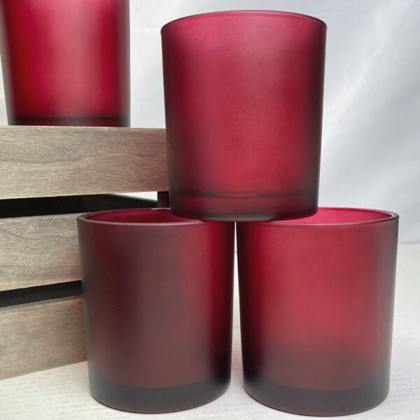 40 Pack Red Frosted Glass Votive Tealight Candle Holders Valentines Day Xmas Wedding Decor Glass Candlestick Party Decorations Bridal Baby Shower Event